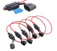 Portafusibles de 32 V, 5 unidades, resistente al agua, caja de fusibles, 12 V, caja de fusibles, zócalo en línea, bloque de fusibles para coche