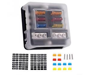 Portafusibles de 6 vías 12 V con indicador LED PBT