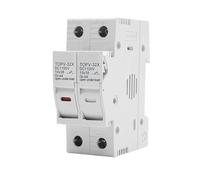 Portafusibles de CC 1P 2P de 10 x 38 mm for sistemas fotovoltaicos de alto voltaje de 1100 V, protector de base TOPV-30 gpV(2P With LED)