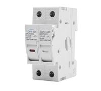 Portafusibles de CC de 10 x 38 mm for Sistemas fotovoltaicos de Alto Voltaje (1100 V) TOPV-30, Protector de Base GpV, 1 Unidad(2P with LED,20A)