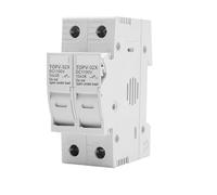 Portafusibles de CC de 10 x 38 mm for Sistemas fotovoltaicos de Alto Voltaje (1100 V) TOPV-30, Protector de Base GpV, 1 Unidad(2P Without LED,6 Years)