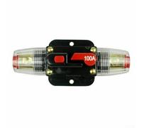 Portafusibles en línea para audio de coche de 12 V 24 V CC, protección de alta corriente con botón de reinicio único (100 A)