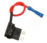 Portafusibles estándar for coche, adaptador de grifo circuito adicional 10A, Mini/pequeño/mediano ATM APM Blade, fusible automático con soporte, 12V/24V(Mini Type)
