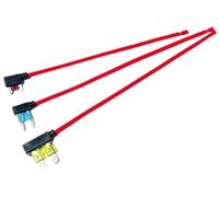 Portafusibles for coche, adaptador de grifo de circuito adicional, Micro estándar ATM APM Blade MINI, dispositivo de seguridad Simple medio, 12V, 5A, 10A, 15A, 20A(10PCS,Small,15A)