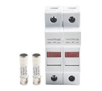 Portafusibles fotovoltaico 2P para paneles solares, clasificación DC1000V 32A, compatible con 10 x 38 mm, montaje en riel DIN, cumple con IEC 60269-6, plástico gris (32 A)