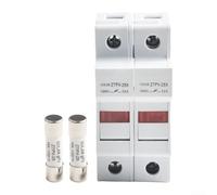 Portafusibles fotovoltaico 2P para paneles solares, clasificación DC1000V 32A, compatible con 10 x 38 mm, montaje en riel DIN, cumple con IEC 60269-6, plástico gris (15 A)