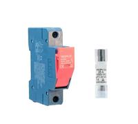 portafusibles fotovoltaico Fusible de CC, un juego, soporte 1P, 1000 V, alto voltaje, solar fotovoltaico, 10 x 38 mm, 15 A, 20 A, 25 A, 32 A, protector de fotovoltaico gpV(20A,RED FUSE)