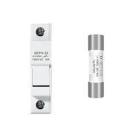 portafusibles fotovoltaico Portafusibles de CC 1P 2P for sistemas fotovoltaicos, 10 x 38 mm, 1000 V, 6 A, 15 A y 32 A, protector contra cortocircuitos gpV(25A,Silver)
