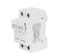 portafusibles fotovoltaico Portafusibles de CC for sistemas fotovoltaicos solares de riel DIN 2P, apto for enlace de 10 x 38 mm, protector de fotovoltaico.