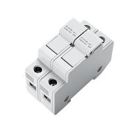 portafusibles fotovoltaico Un juego de portafusibles de CC paralelo 2P de 10 x 38 mm for sistemas fotovoltaicos de alta tensión de 1000 V, 6 A-32 A. Protector de base.(6A,Gold)