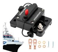 Portafusibles impermeable, disyuntor de audio, manual de reinicio 12 V-48 V para la protección del de audio del coche, interruptor de protección impermeable para vehículos marinos, camiones