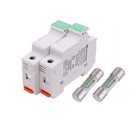 Portafusibles solar fotovoltaico con 10 fusibles de 38 mm de CC, 1000 V, 1 A, 3 A, 5 A, 10 A, 15 A, 20 A, 25 A y 32 A for protección de sistema solar con caja combinadora.