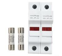 Portafusibles solar/fotovoltaico, portafusibles 2P solar con fusible LED de 1000 V CC, base de portafusibles de 10 x 38 mm para paneles solares PV solar (30 A)