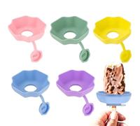 Portahelados sin infantiles | 5 Piezas Recogedor Silicona AntiReutilizable | Soporte Silicona para Helado | para Niños Hogar Exterior Viaje Playa Piscina Barbacoa Picnic Camping Verano Snack