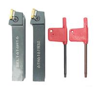 Portaherramientas de roscado indexable, 2 piezas de 5/8 pulgadas SER1616H16 SEL1616H16, juego de torneado de torno CNC con inserciones de carburo, corte izquierdo y derecho, acero tratado térmicamente