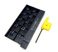 Portaherramientas de torneado de carburo indexable SCLCR1010H06 SCLCR1212H06 con 10 insertos de carburo CCGT060204 for torneado externo.(CCMT060204 KT7030,SCLCR1212H06)