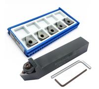 Portaherramientas de torneado exterior serie WTENN TNMG 160404 160408 160402 hojas PCD CBN procesamiento cobre aluminio acero templado, etc. Herramienta de Torno(25mm and 5PCS 08PCD)