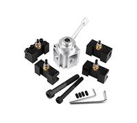Portaherramientas de torno, Mini Herramienta de Cambio Rápido Torre CNC con barra de perforaciones, cortadores, tornillos, llaves y nueces