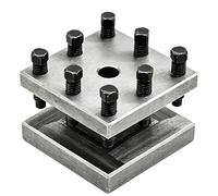 Portaherramientas Torno 4 Estaciones 67×67mm, Portaherramientas Minitorno, 22mm Altura Ranura, Planicidad ≤0,02mm, Para Torno Banco JY250V DIY Afición Pequeñas Piezas Ferretería Y Modelo