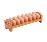 Portahuevos Para Encimera, 14 Ranuras Decoración Rústica de Cocina, Bandeja de Huevos de Madera que Contiene, Para Picnic Cocina Apartamento Restaurante Residencia Despensa Refrigerador