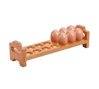 Portahuevos | Soporte De Exhibición Apilable De 14 Ranuras,Estante de Madera para Huevos para Encimera | Para Picnic Cocina Apartamento Restaurante Residencia Despensa Refrigerador
