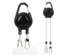 Portaidentificaciones Retráctil - Cordón Retráctil De Doble Cabeza Con Clip Para Cinturón - Llavero Para Anzuelo Con Retractor,Para Acampada Senderismo Escalada Carrera Senderismo Y Paseos Al