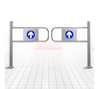 Portail d'entrée pivotant en Acier Inoxydable Portail de sécurité à Ressort pour supermarché Porte à Sens Unique pour allée entrepôt supermarché Magasin