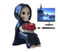 Portaincienso, Calavera Gótica Decoración Pequeña, Decoración de Incienso Espiritual, para Dormitorio Oficina Salón Estudio Café Mesa Meditación Yoga Lectura