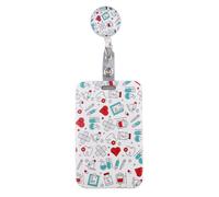 Portainsignias retráctil 360 grados giratorio insignia carrete tarjeta para enfermera doctor oficina trabajador estudiante profesor profesional nombre