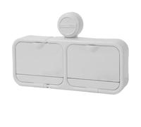 Portajabones De | Organizador De Baño Sin Taladro con Tapa Y Fuerte Succión | Soporte para Esponja Cepillo De Dientes Y Maquinilla De Afeitar para Fregadero O Bañera