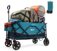 Portal Carrito de festival con ruedas, carrito de camping con frenos, carro de playa resistente, plegable, para picnic, jardín, eventos, utilidad, mascotas, 200 L