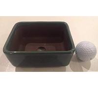 Portal Cool Verde vidriada japonés Bonsai Pot 12.3cm ancho