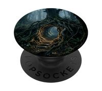 Portal del Bosque Encantado Diseño de fantasía de raíz de árbol místico PopSockets PopGrip Adhesivo