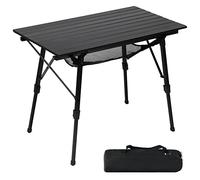 Portal Mesas de Camping Plegables para pícnic Mesa Plegable portátil con Patas Ajustables en Altura Mesa Plegable de Aluminio de 3 pies Mesa Plegable para Exteriores Ligera Plegable para Playa Pesca