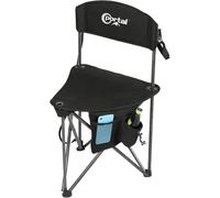 Portal Taburete de camping plegable con respaldo, asiento plegable portátil, silla pequeña para adultos, taburete emergente, asiento de viaje, alto y ligero para senderismo, mochileros, festivales,