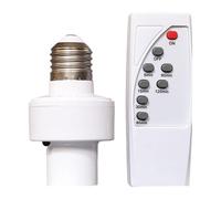 Portalampada a controllo remoto E27 | Attacco lampadina con telecomando e funzione timer | Supporto senza fili per soffitti, scale, soggiorno, armadi, illuminazione domestica versatile