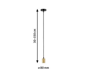 Portalámpara Paulmann Ravi E27, negro/oro mate True