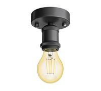 Portalámpara vintage E27 RETRA negro redondo 100mm incl. lámpara E27 471lm oro