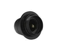 Portalamparas 4 A. E-27 Con Rosca + Arandela Negro