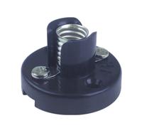 Portalámparas a rosca e-10 negro electro dh. conexión a tornillo 12.