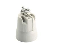 Portalámparas cerámico E27 4A, resistente al calor, ideal para lámparas de hogar y decoración, proporciona iluminación segura.