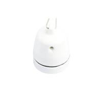 Portalámparas cerámico E27 para colgar, ideal para iluminación decorativa y funcional en viviendas y comercios.
