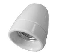Portalámparas cerámico vintage blanco E27 con diseño decorativo ideal para iluminar y dar estilo a espacios interiores.