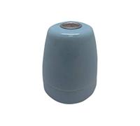 Portalámparas cerámico vintage E27 azul: diseño retro, material duradero, ideal para iluminación decorativa y ambientación en diversos espacios.