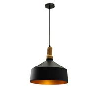Portalámparas colgante 1 m E27 Elegant Stylish - 350 mm - Madera negra - VT-3766