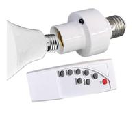 Portalámparas con mando a distancia - Soporte de lámpara inalámbrico inteligente, base de temporizador, adaptador de conversión E27, función de control de iluminación multizona, manejo de techo manos