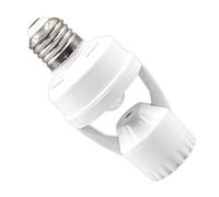 Portalámparas con sensor de movimiento - ABS, cabezal de luz con sensor E27, detector de movimiento radar, adaptador de lámpara inteligente, interruptor de retardo de inducción para el cuerpo humano