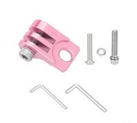 Portalámparas de aleación de aluminio para bicicletas Brompton diseñado específicamente para el montaje del manillar del vástago con ajuste preciso (rosa)