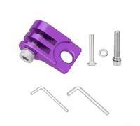 Portalámparas de aleación de aluminio para bicicletas Brompton diseñado específicamente para la ubicación de montaje del manillar del vástago con ajuste preciso (morado)