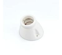 Portalámparas de cerámica E27, blanco, resistente, fácil instalación; ideal para decoración de interiores y uso residencial.